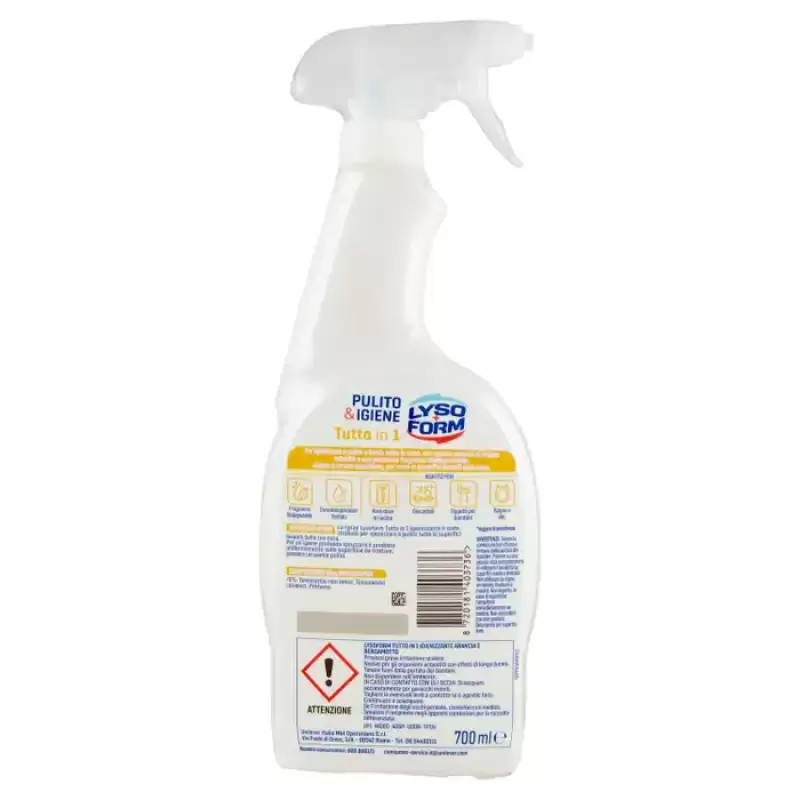 Lysoform Detergent Multisuprafete All in 1 Orange & Bergamot 700 ml Bax 12 buc.